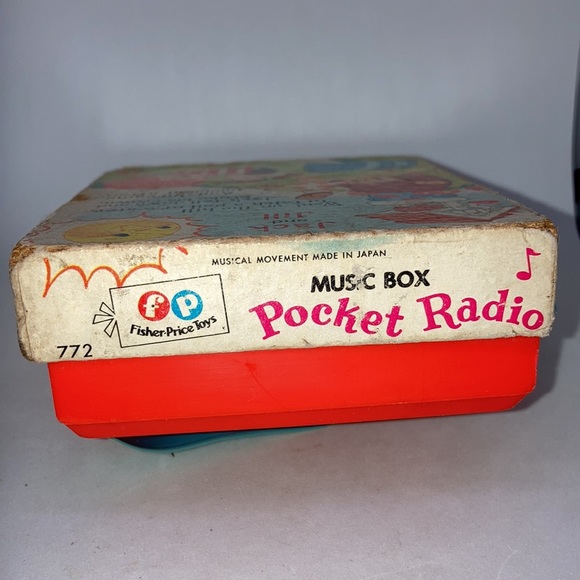 Vintage 1973 Fisher Price Music Box Pocket Radio 772 Jack and Jill Song Works - Picture 6 of 7
